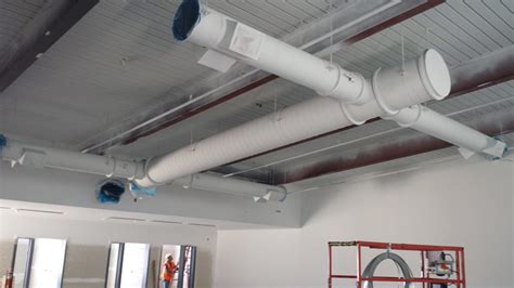 ac unit metal structure to house ductwork|round ductwork for air conditioning.